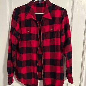 Chaps Women Buffalo Plaid Shirt with zipper